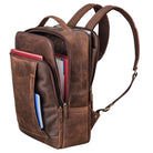 Arbeitsrucksack Leder Herren und Damen für Laptop 15.6 - 16 Zoll
