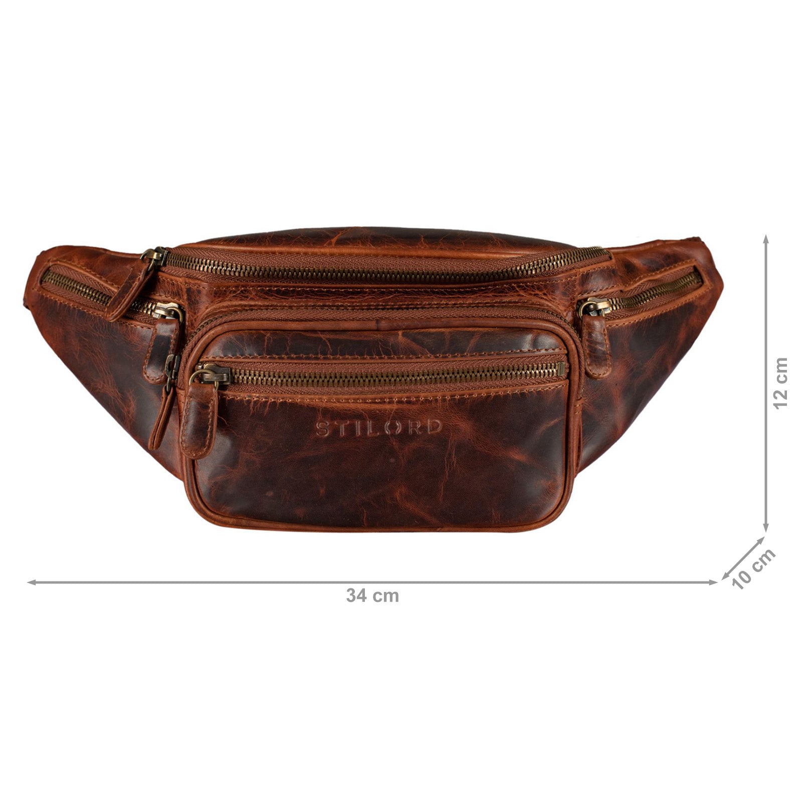 Vintage Gürteltasche Leder Braun 