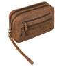 "Nero" Pochette uomo con cinturino da polso in pelle