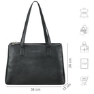schwarze Damen Handtasche mit Henkel
