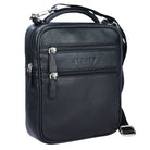 Herrenhandtasche Leder schwarz