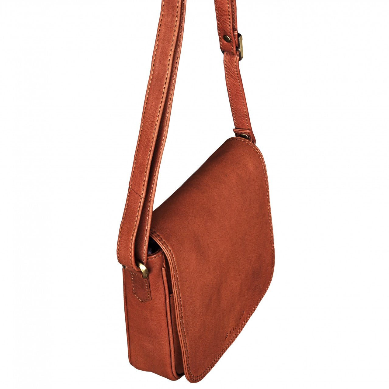 Handtasche Leder cognac braun