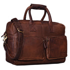 Leder Handtasche cognac - dunkelbraun