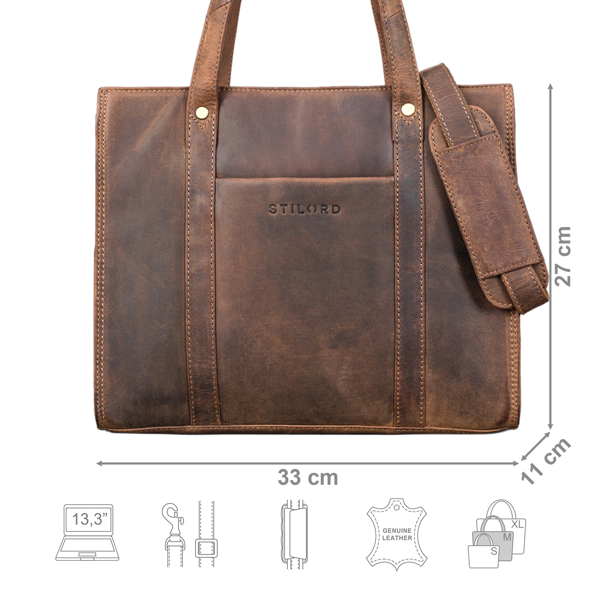 Braune Damen Ledertasche