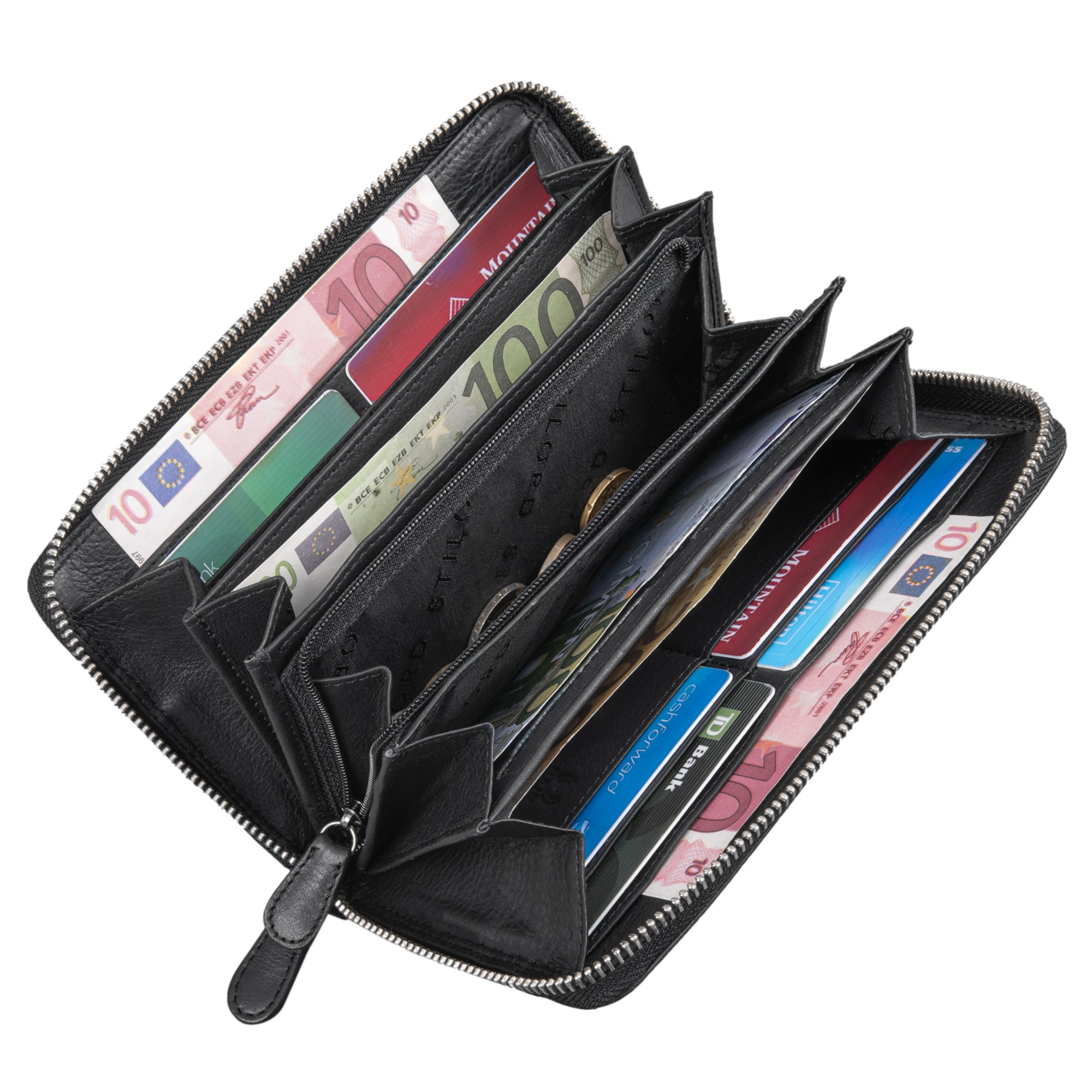 Handy Portemonnaie schwarz