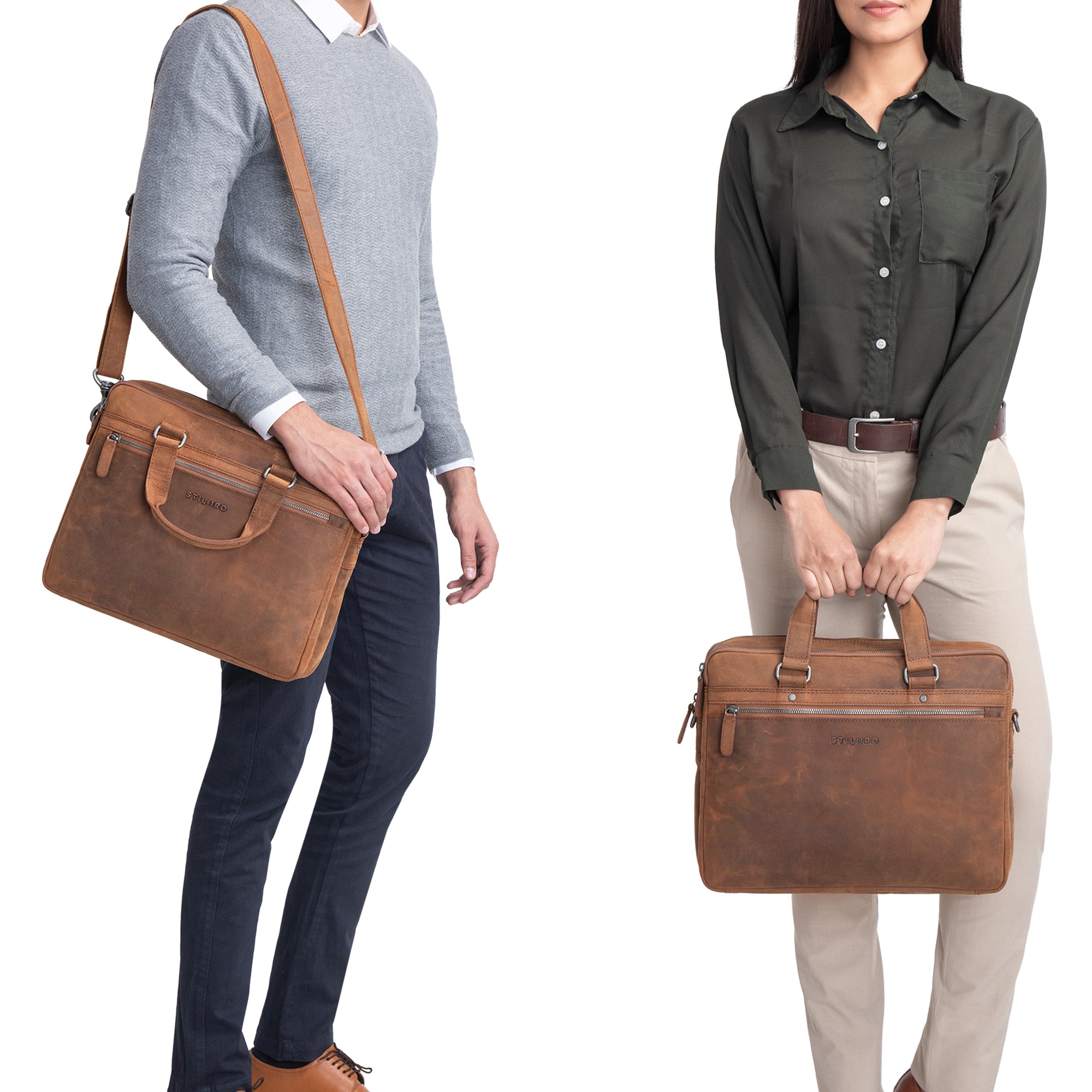 Laptoptasche Leder 15 Zoll Leder braun