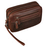 "Nero" Pochette uomo con cinturino da polso in pelle