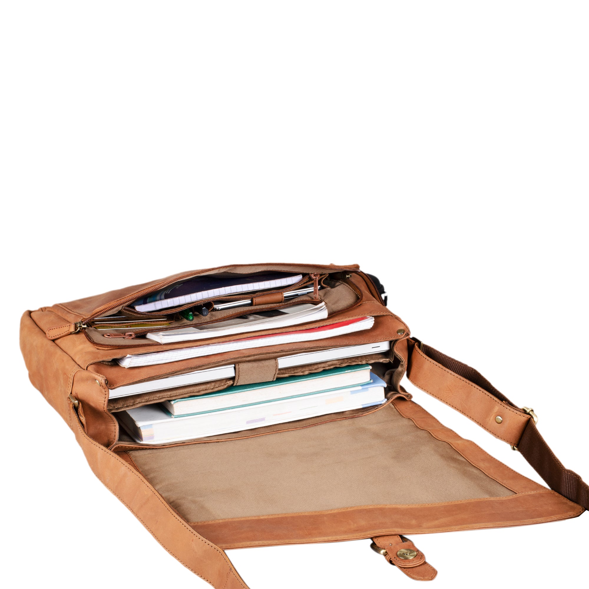 Leder Messenger Bag Unisex Vintage