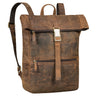 "Cairo" Zaino Rolltop Pelle Porta PC 15,6 - 17 Pollici
