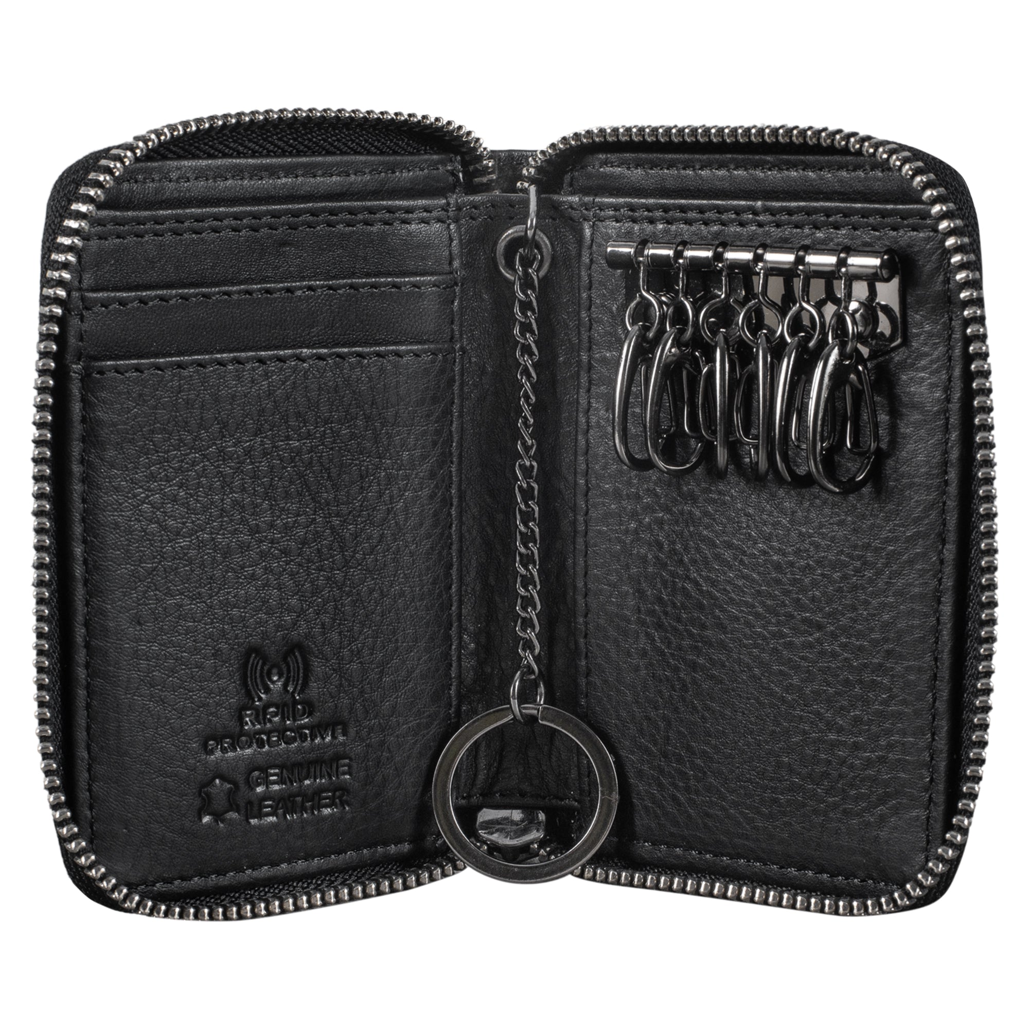 Echtleder Organizer Etui schwarz