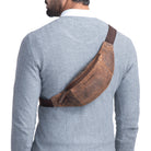 Gürteltasche groß klassisch braun