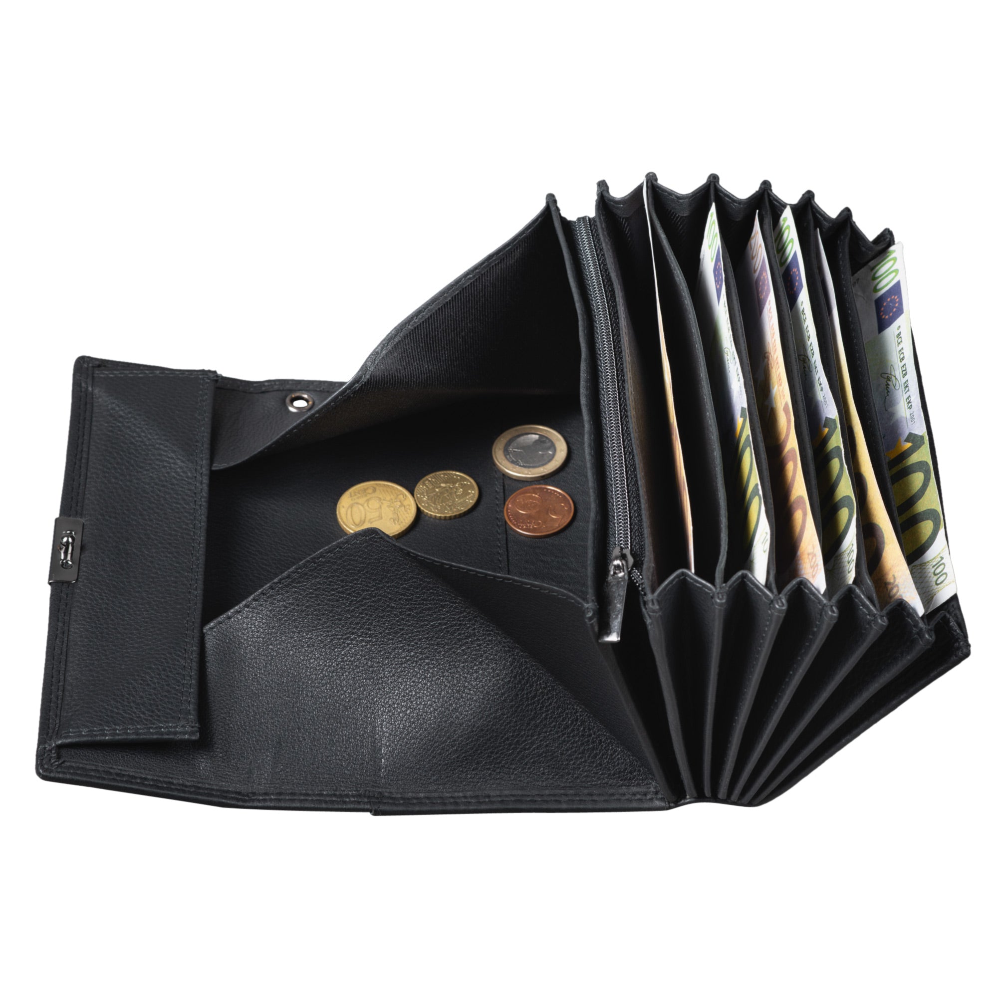 Vintage Kellnerbörse Leder schwarz