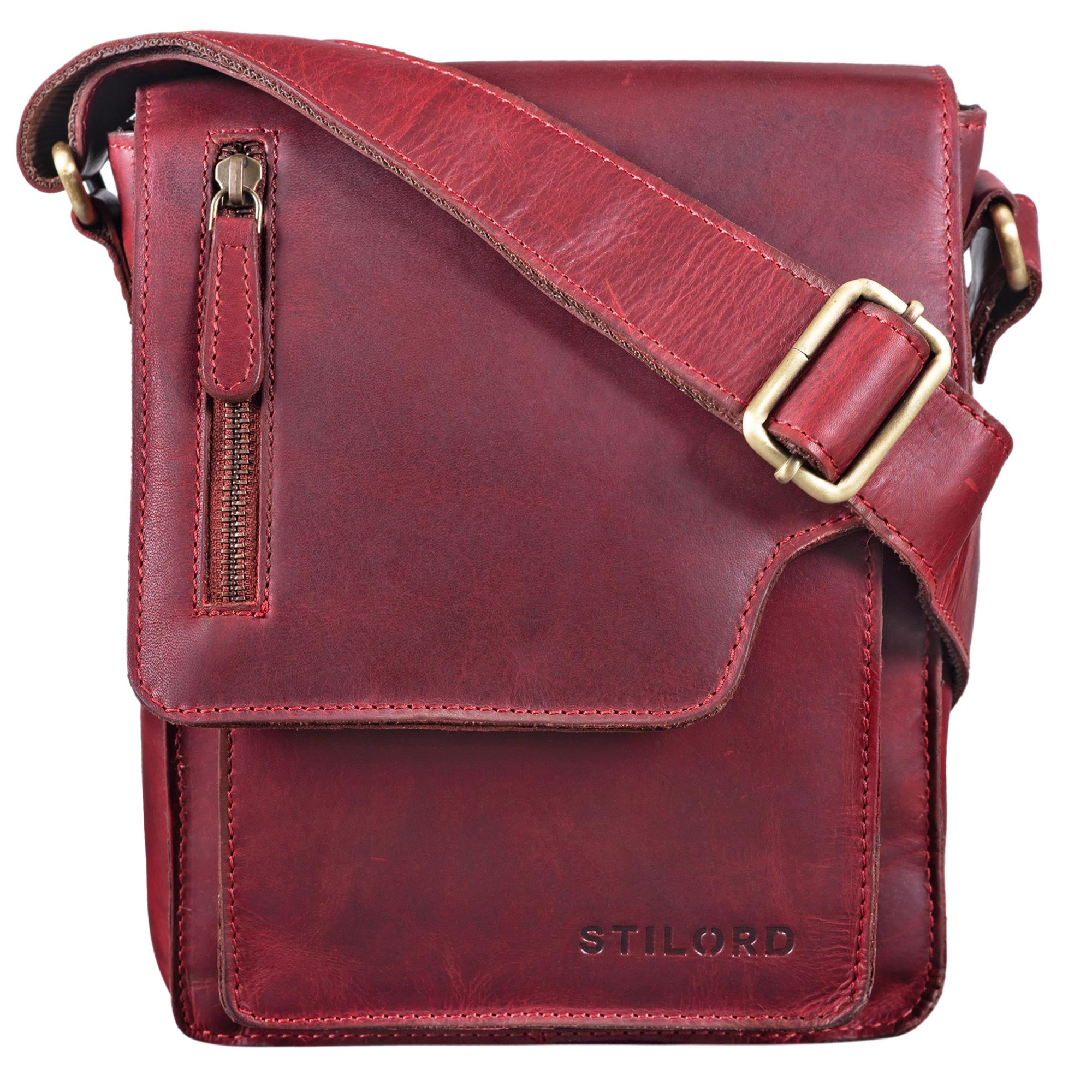 Damenhandtasche Echtleder rot