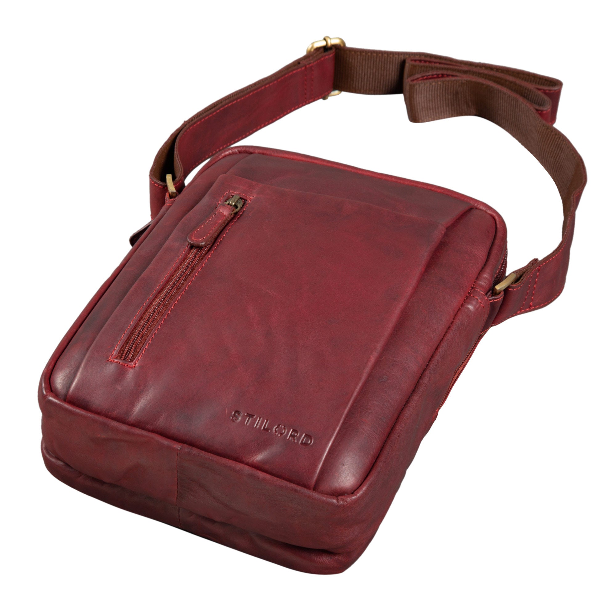 Kompakte Vintage Leder Umhängetasche klein
