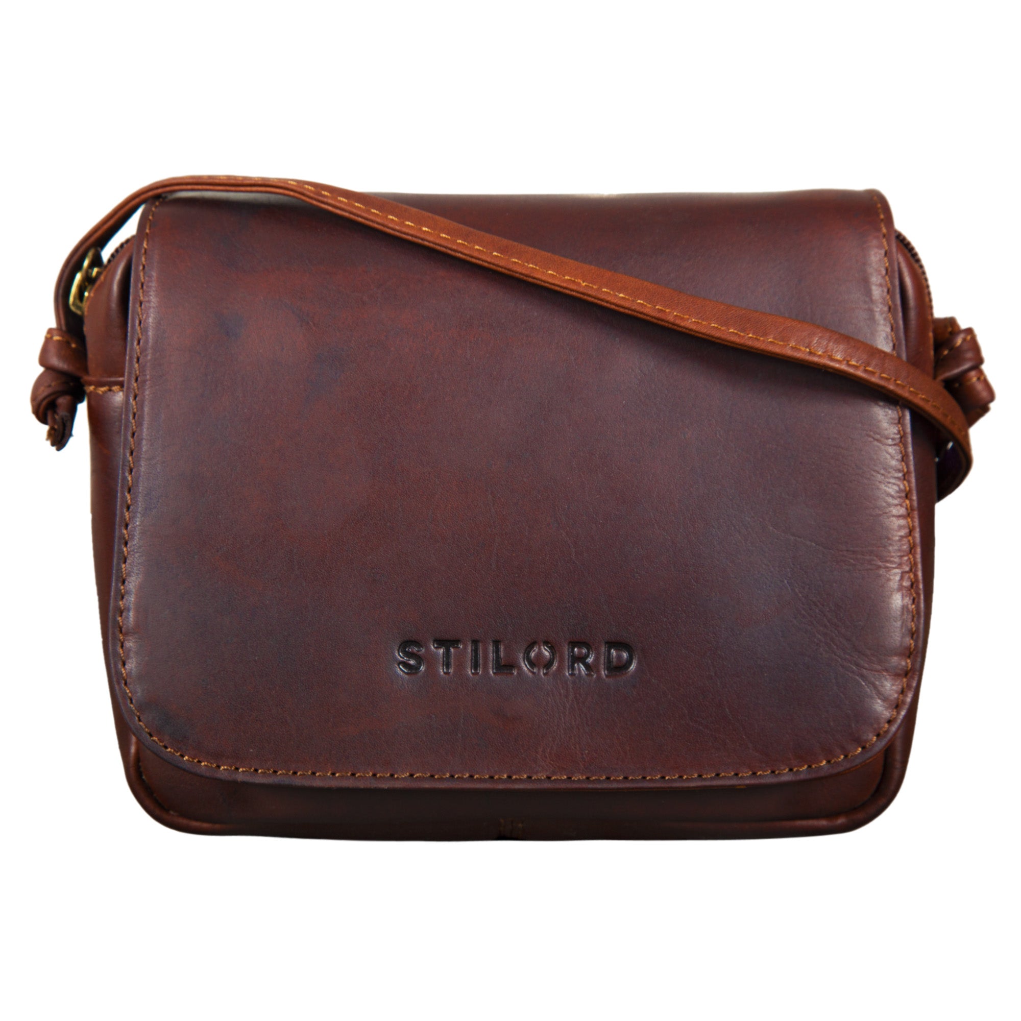 Leder Damen Schutlertasche braun