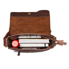 Leder Messenger Bag für Männer dunkel braun