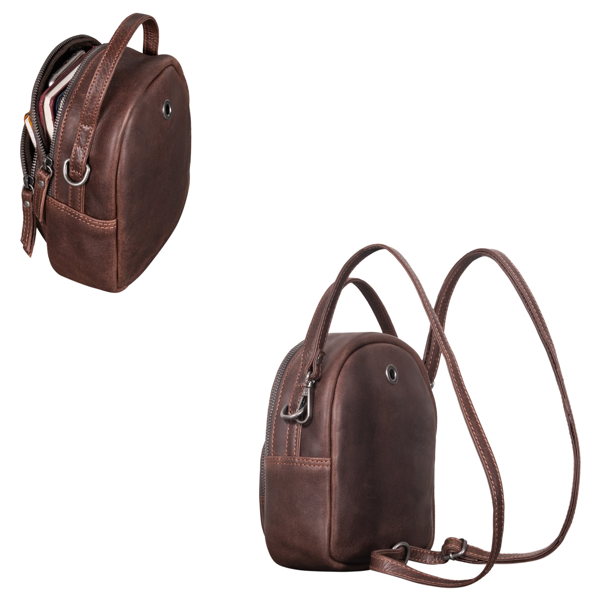 Retro backpack rucksack leder