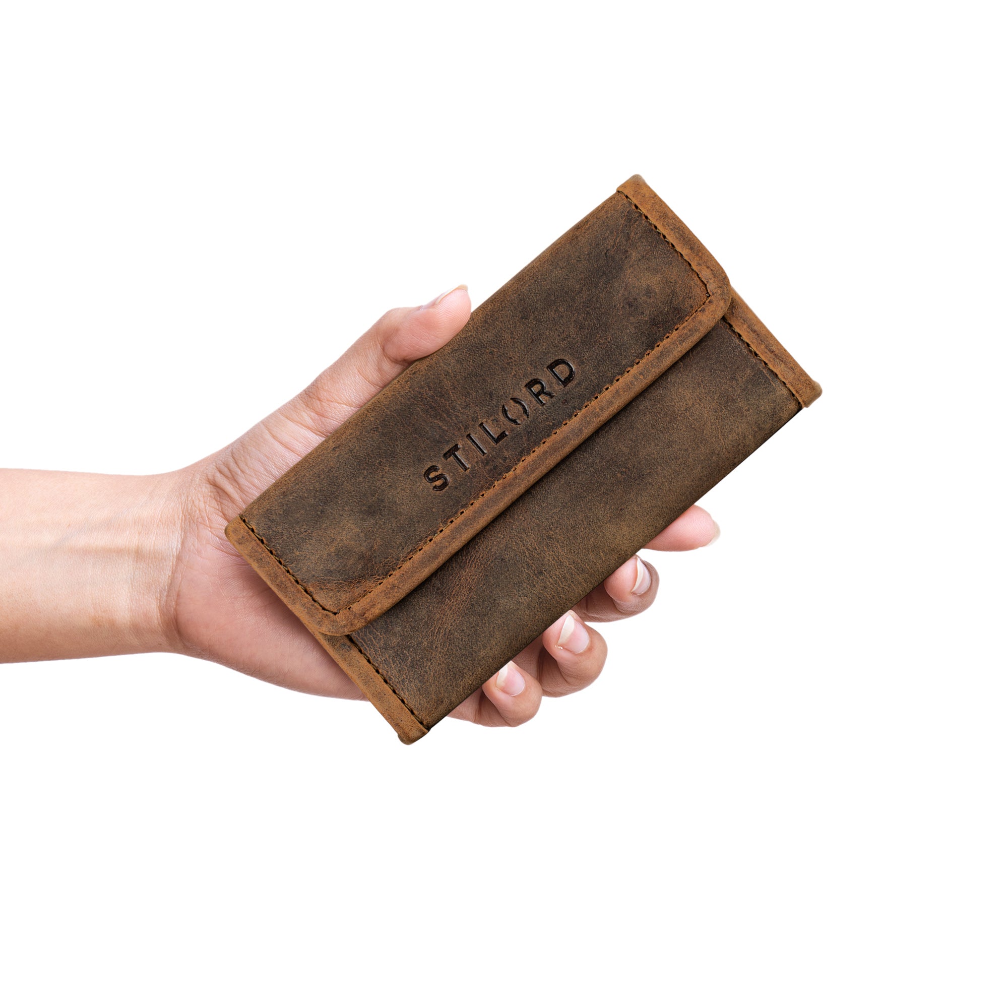 Leder Tabaktasche Dunkelbraun