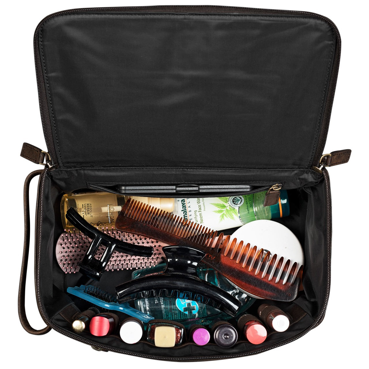 Kosmetiktasche Leder Damen Frauen hochwertig