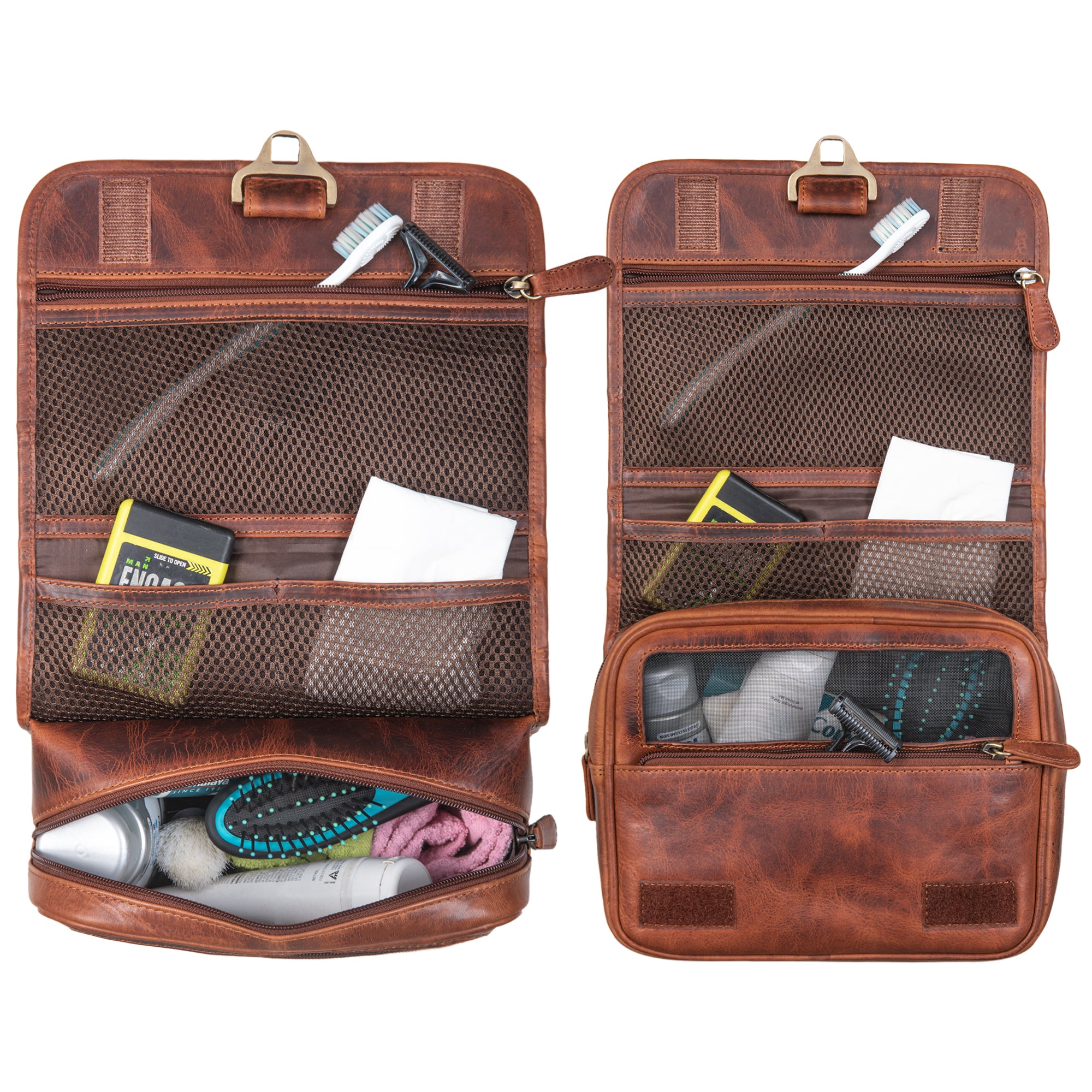 Kulturtasche aus echtem Leder