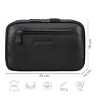 Kulturtasche Herren Leder schwarz