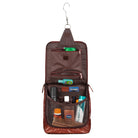 Waschtasche Leder braun