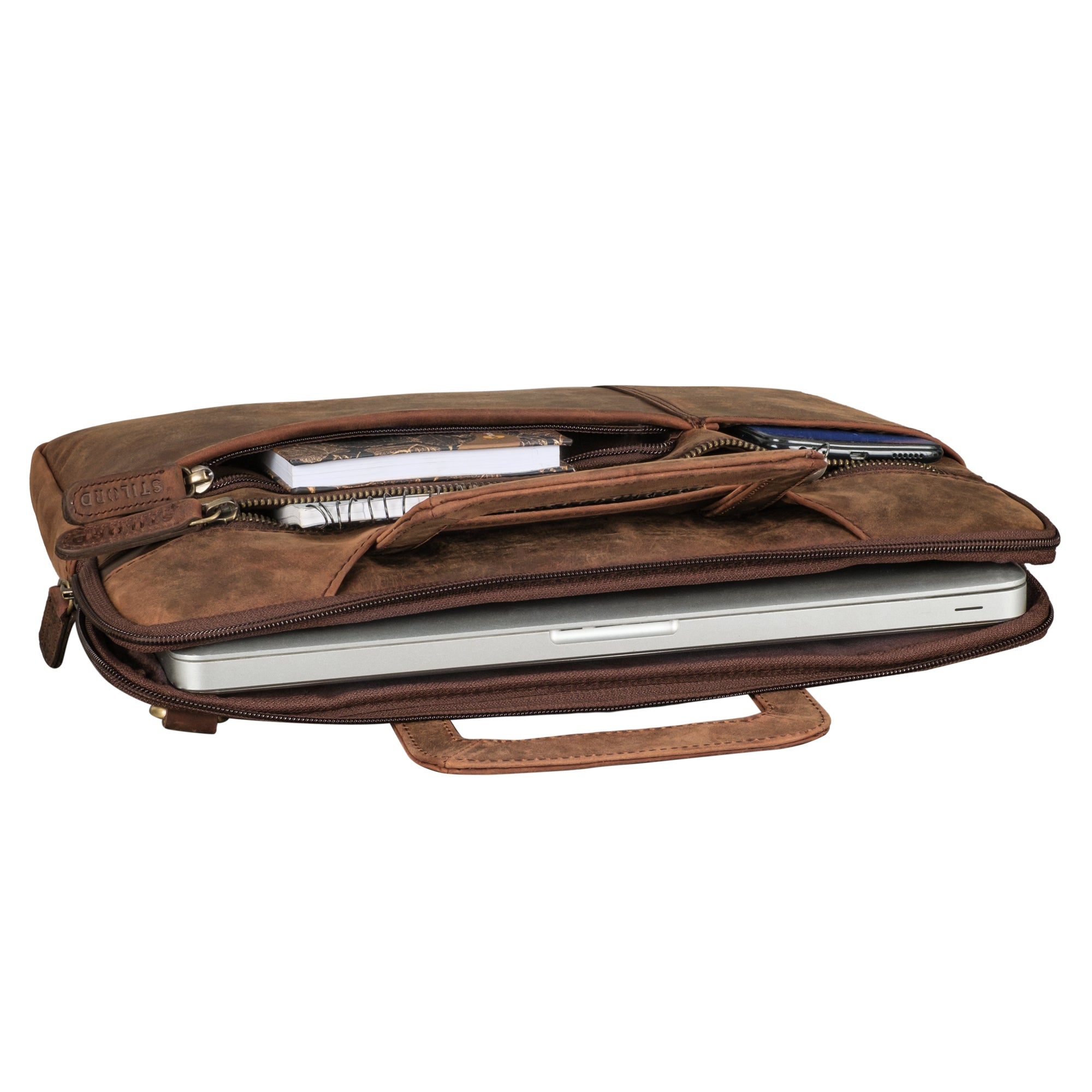 14 Zoll Laptoptasche Herren Leder braun