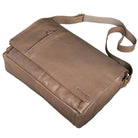 Schultertasche Leder grau braun
