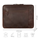 Laptoptasche aus Leder in braun 17 Zoll