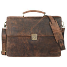 Leder Aktentasche sepia braun für Laptop Notebook MacBook Vintage