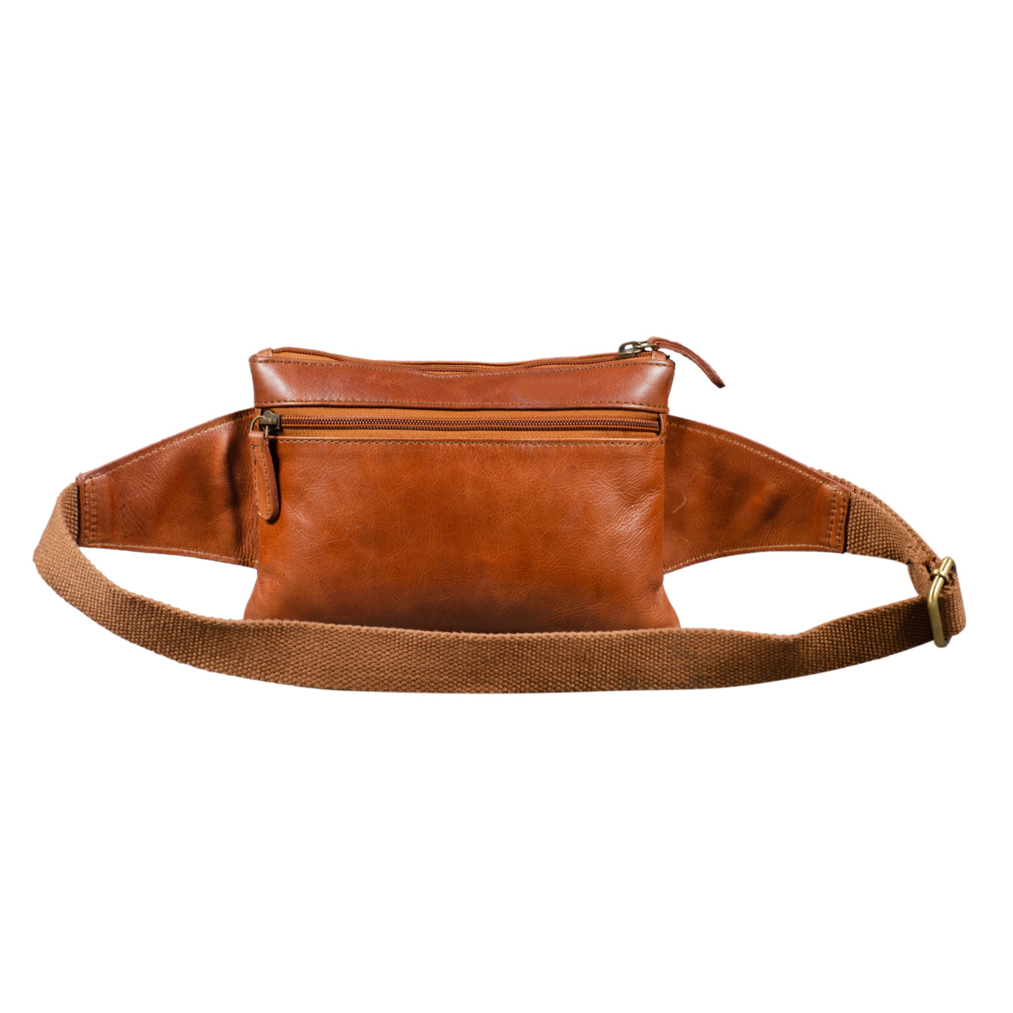 Braune Leder Gürteltasche Herren Damen