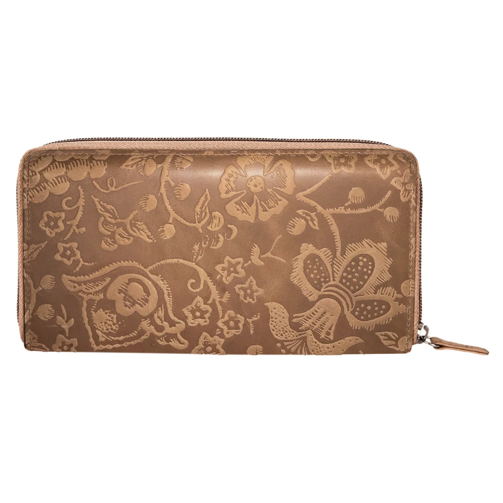 Leder Brieftasche Querformat braun
