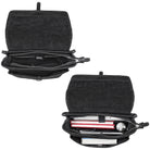 Rucksackhandtasche Leder schwarz