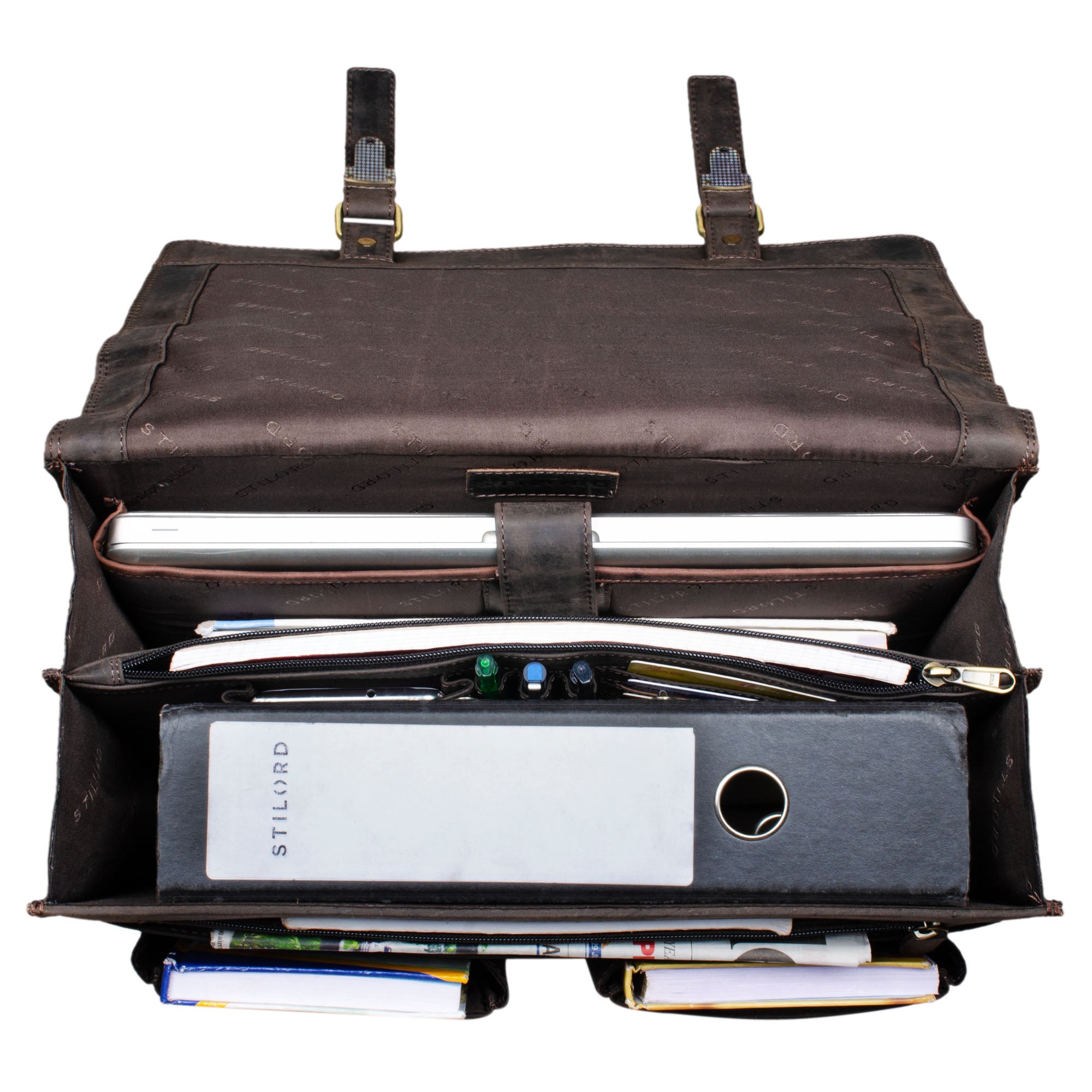 Vintage Businesstasche Echtleder Herren Damen