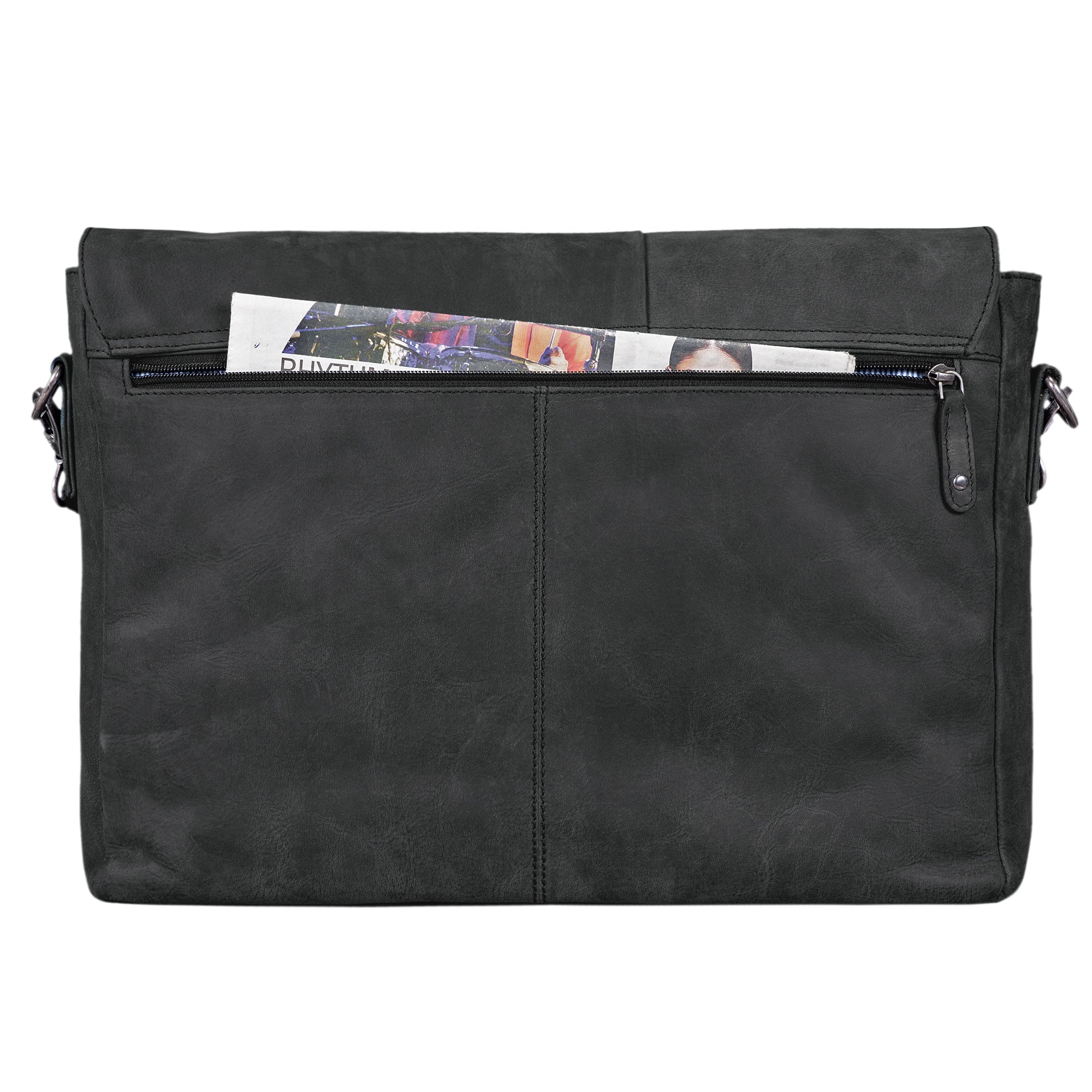 Bürotasche Leder schwarz