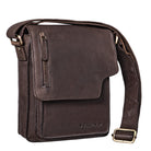 Männer Handtasche klein Leder braun