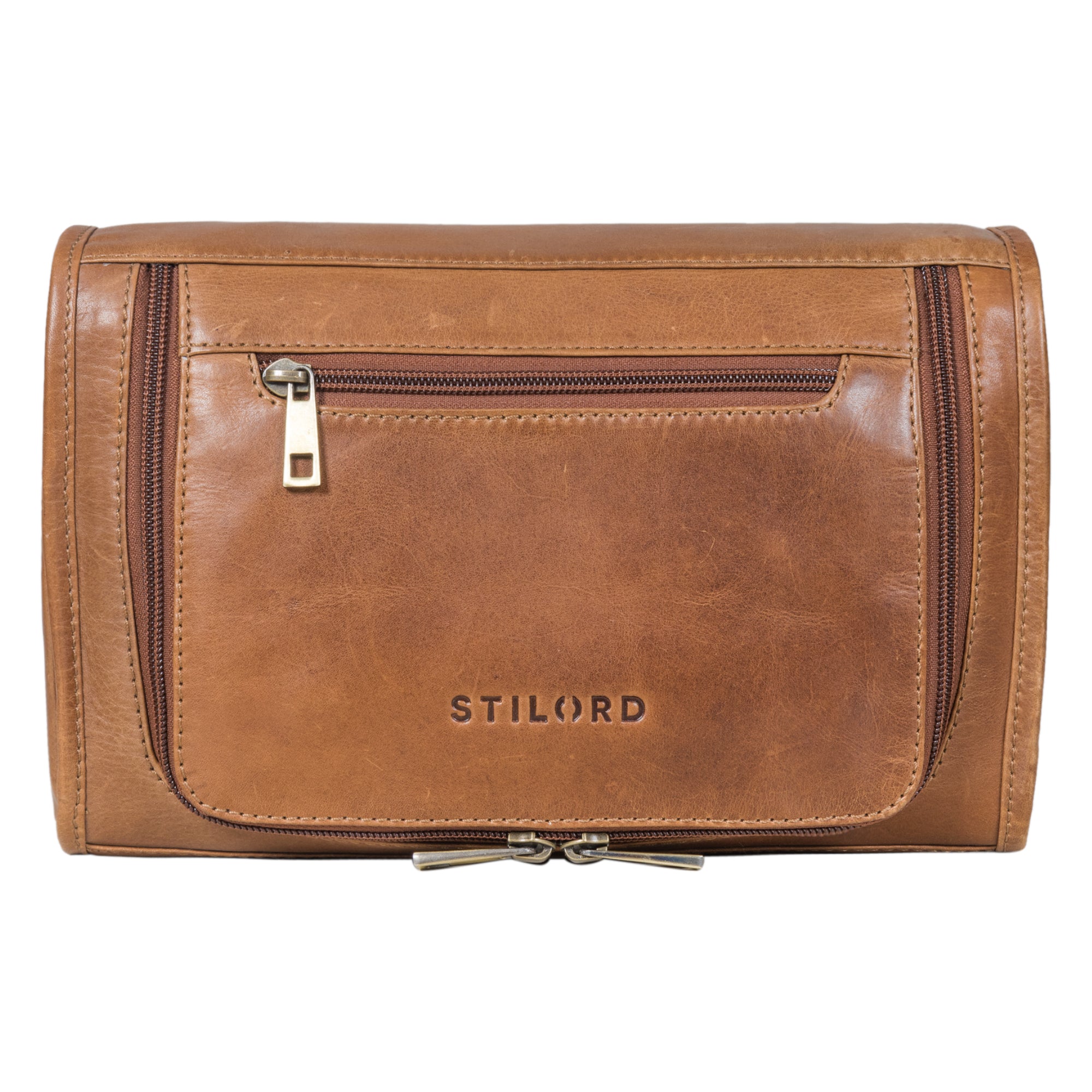 Simple Kulturtasche aus Leder
