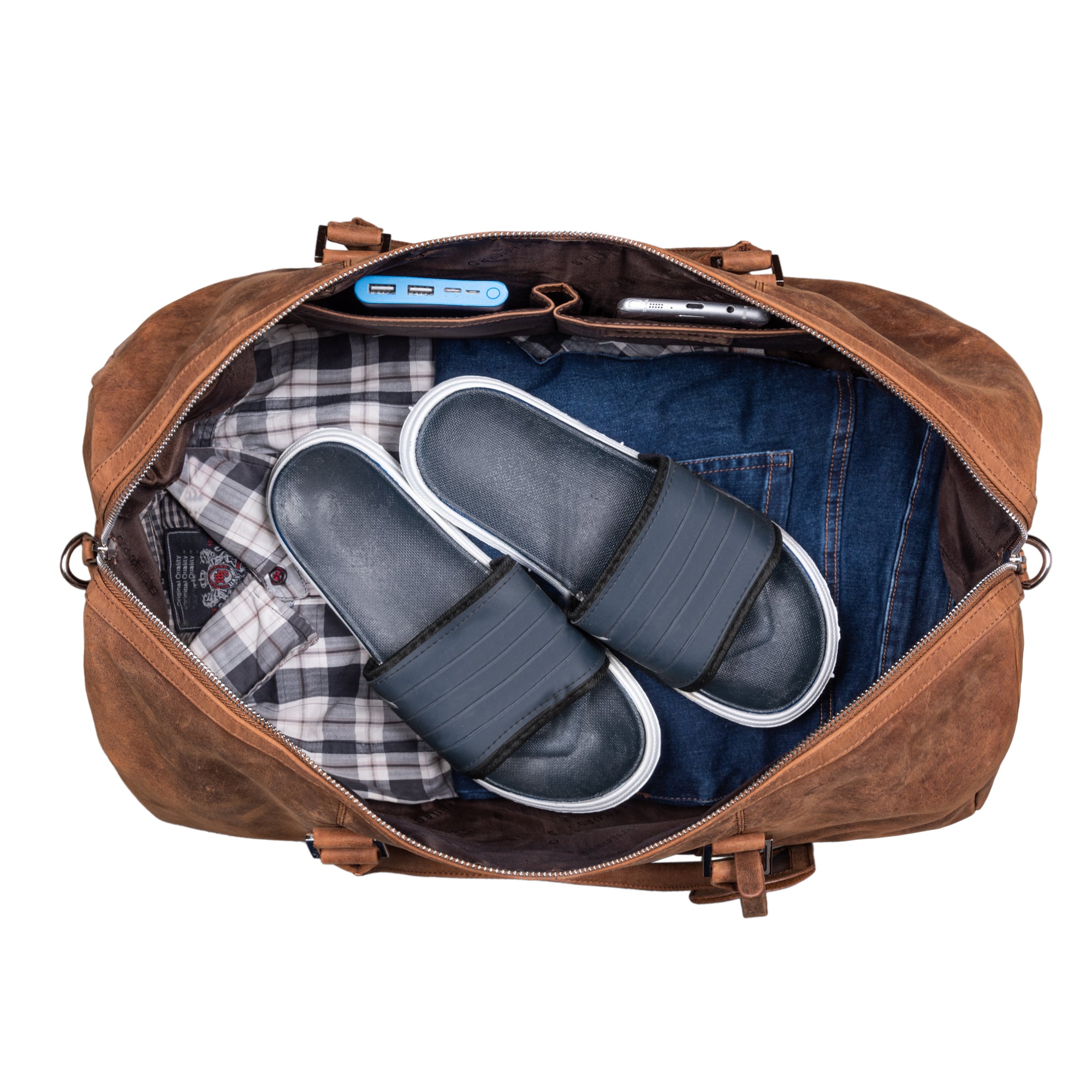 Braune Reisetasche Leder