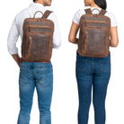 Lederrucksack braun Echtleder