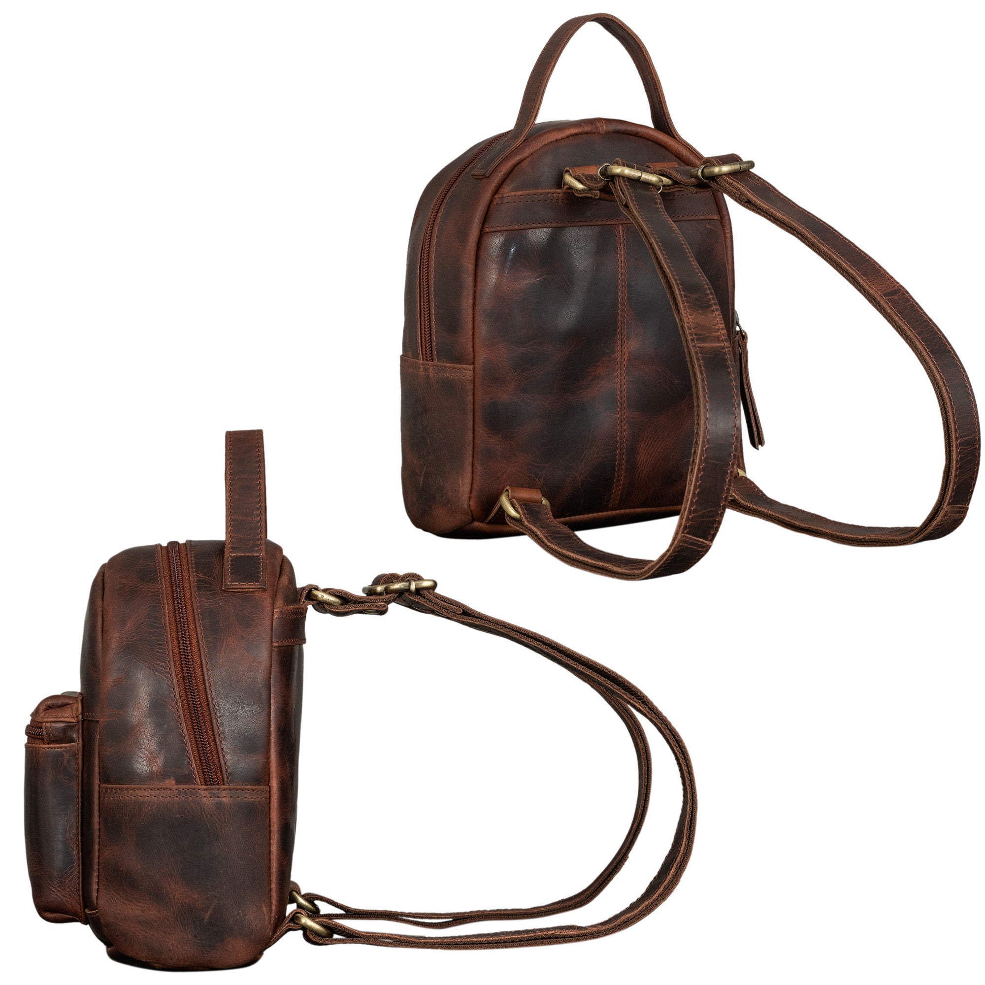 Damen Rucksack Leder klein