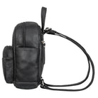 Damenrucksack Leder schwarz klein
