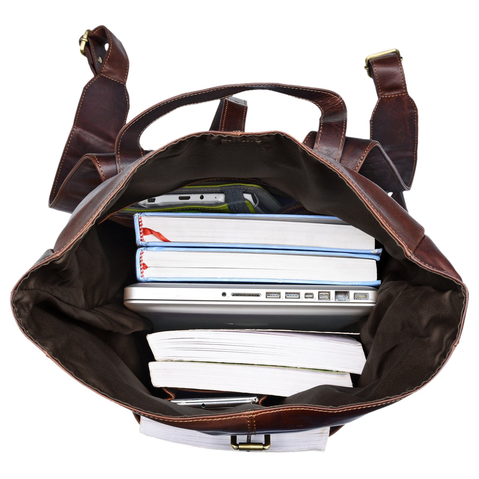 Lederrucksack Roll Over Überschlag