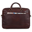 Bürotasche zum Umhängen Leder braun