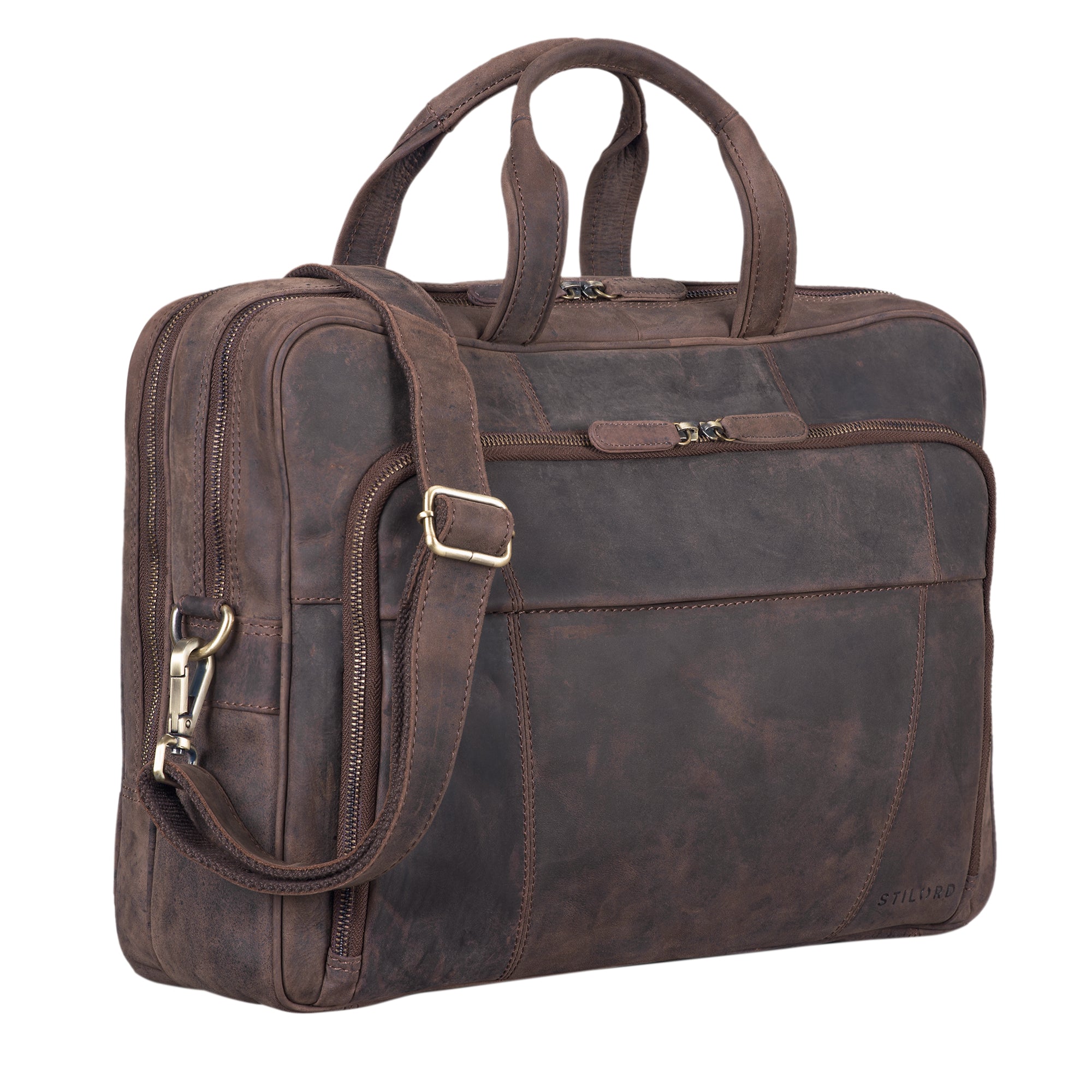Aktentasche Ledertasche Büro Leder dunkelbraun
