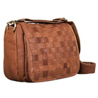 Geflochtene Leder Umhängetasche Damen Vintage