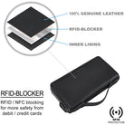 Clutch Leder Geldbörse schwarz