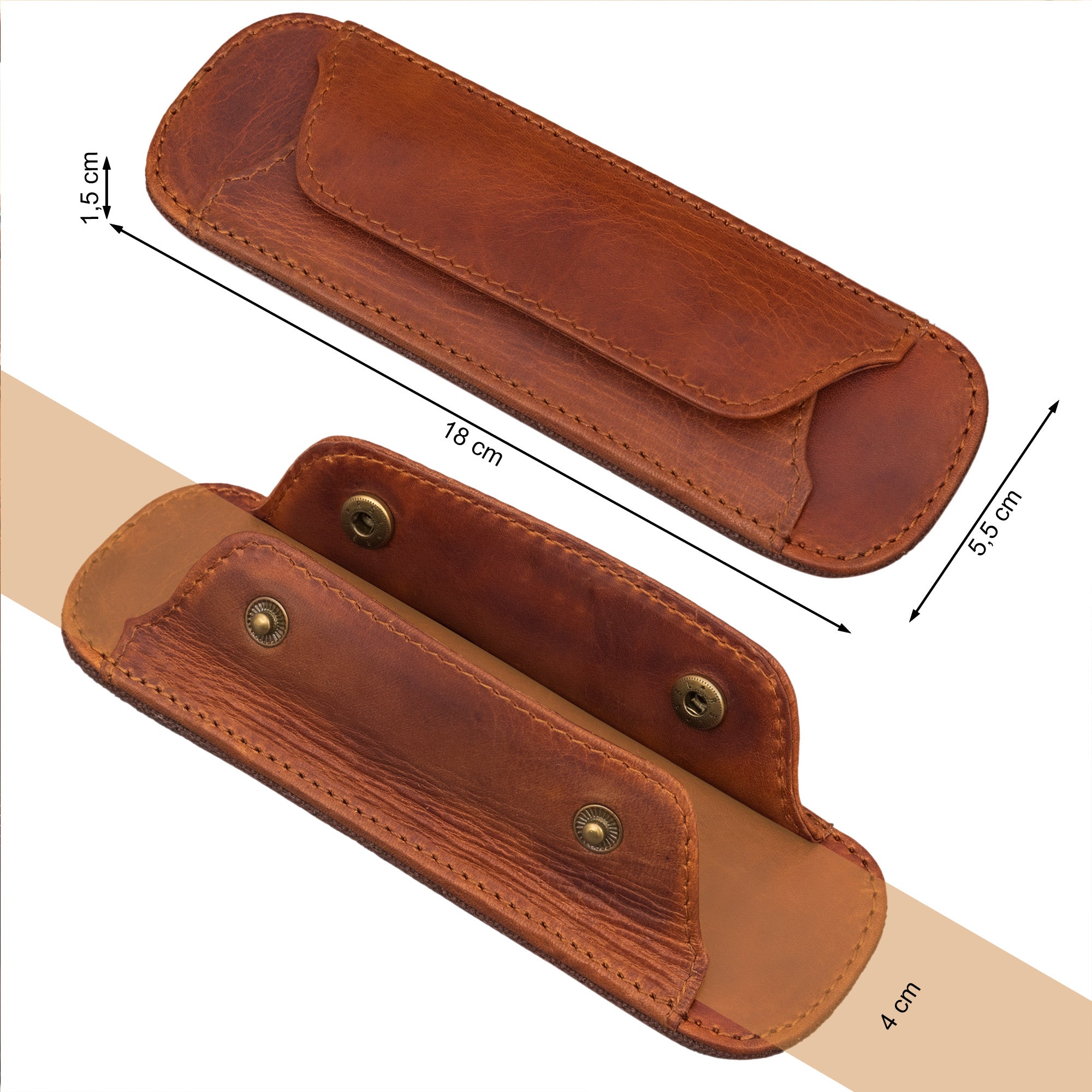 Schultertasche Lederpolster cognac braun