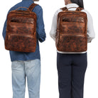 Echtleder Bürorucksack groß Unisex braun