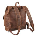 großer, brauner Lederrucksack für Damen