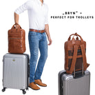Leder Businessrucksack Herren